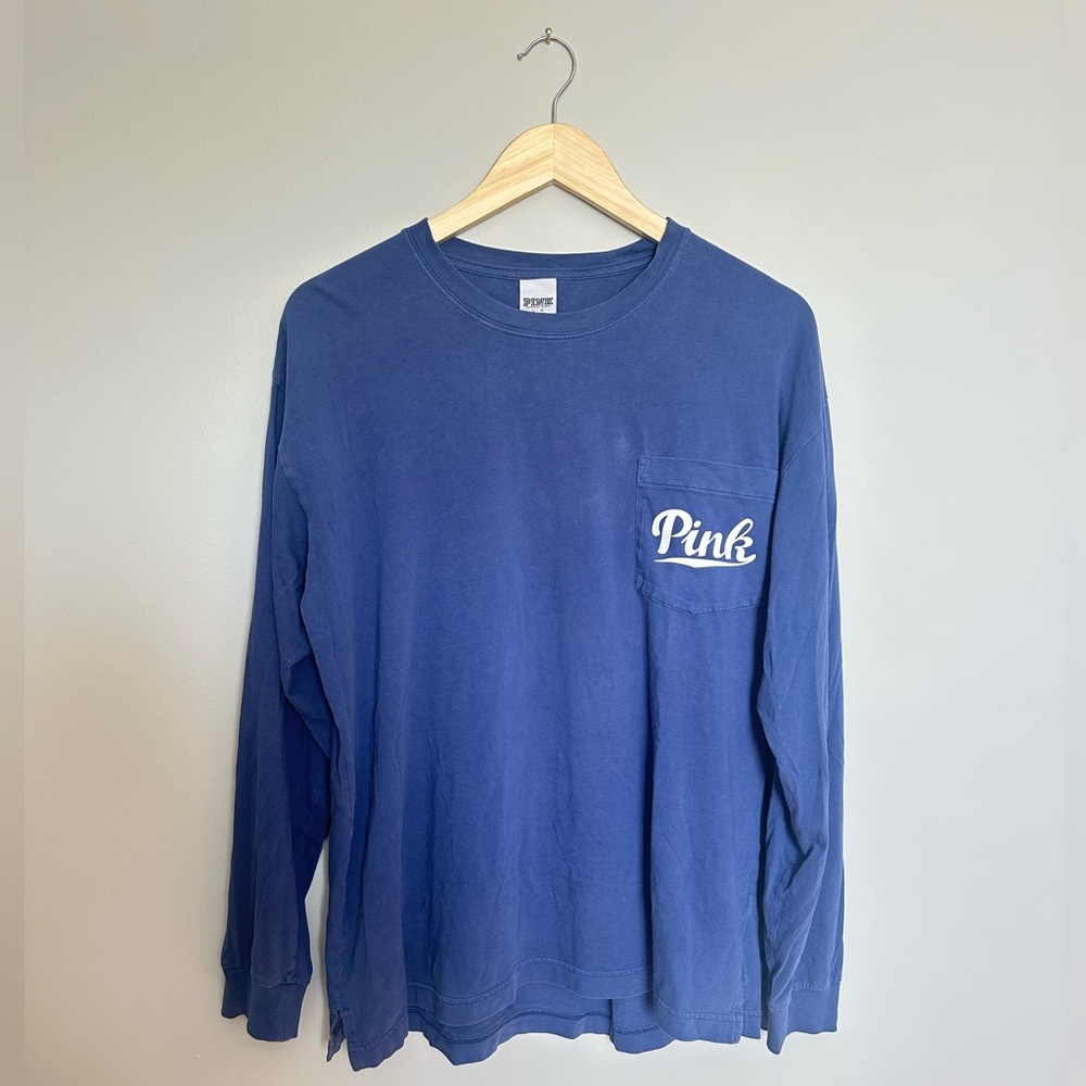 PINK Victoria's Secret Navy Long Sleeve Tee